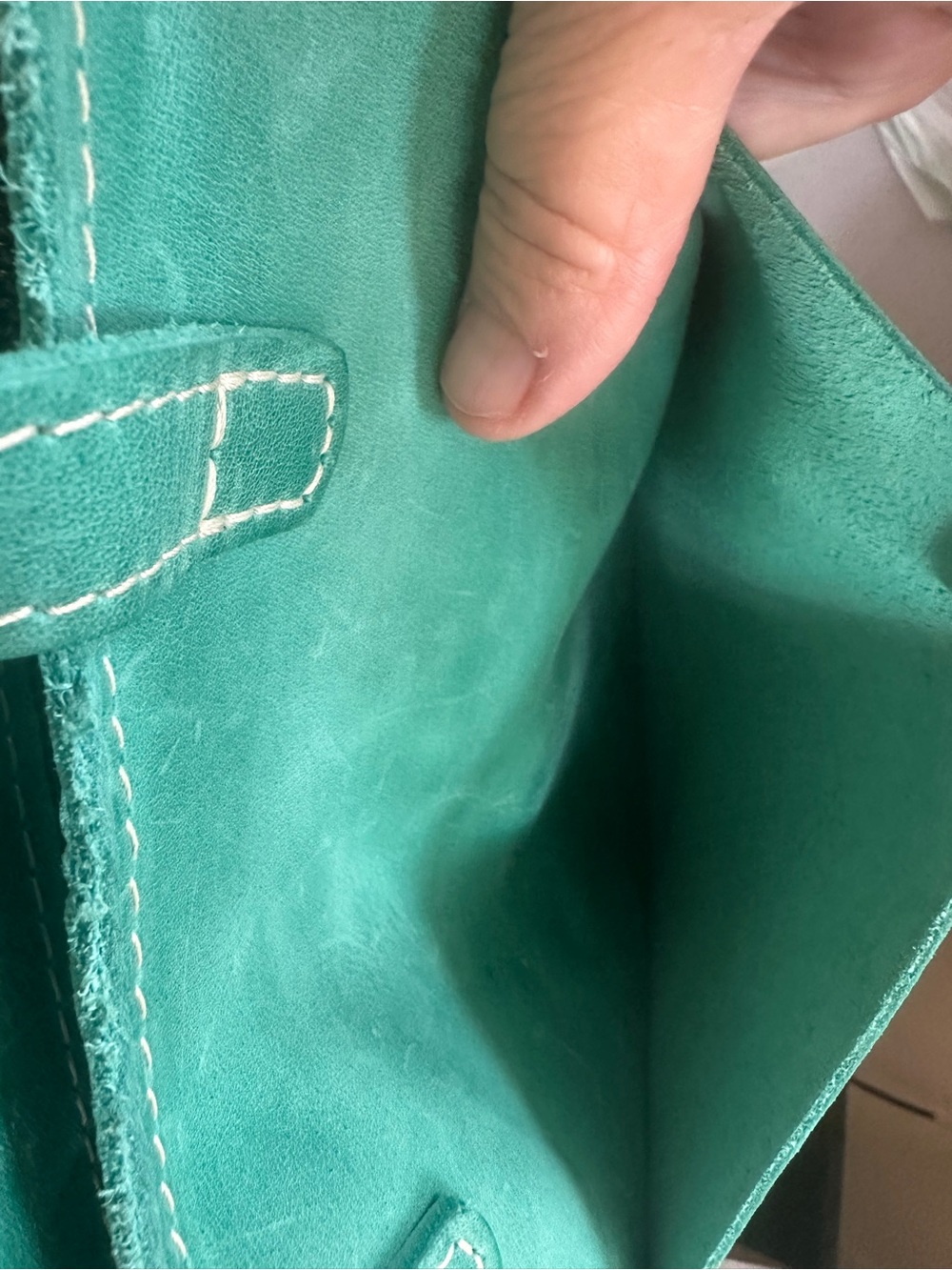 Portland Leather Mini Crossbody Tote in Reef - Picture 8 of 13